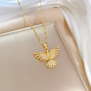 Gold Phoenix Rising Necklace